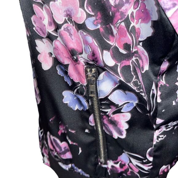 a.n.a. A New Aproach black floral zip-up jacket large‎ - Picture 4 of 8
